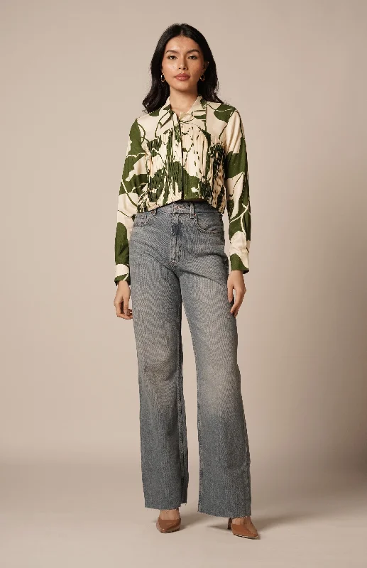 Kaee Pleated Shirt-- Handmade Hand-knitted Hand-woven