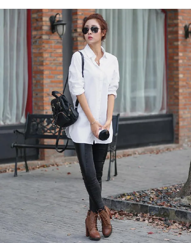 WOMEN SHIRT MALE CLOTH LONG SLEEVE Plus Size Fashion Shirt Cotton Women's shirt Women Blouse-- Solid Print Embellished WOMEN SHIRT MALE CLOTH LONG SLEEVE Plus Size Fashion Shirt Cotton Women's shirt Women Blouse-- Solid Print Embellished