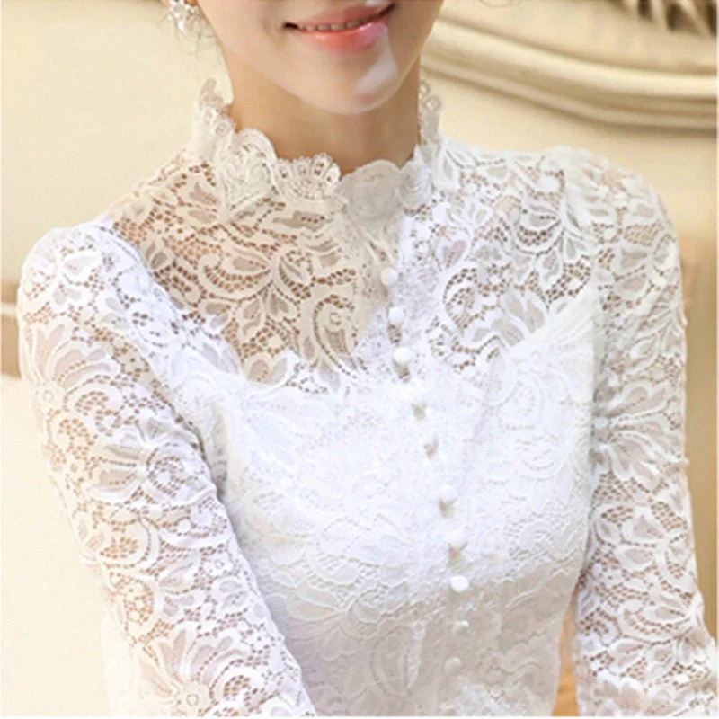 Plus Size Women Retro Crochet Blouse Lace Sheer Shirts Tops For Women Clothing Blouses-- Mesh Blend Leather Blend Suede Blend Plus Size Women Retro Crochet Blouse Lace Sheer Shirts Tops For Women Clothing Blouses-- Mesh Blend Leather Blend Suede Blend