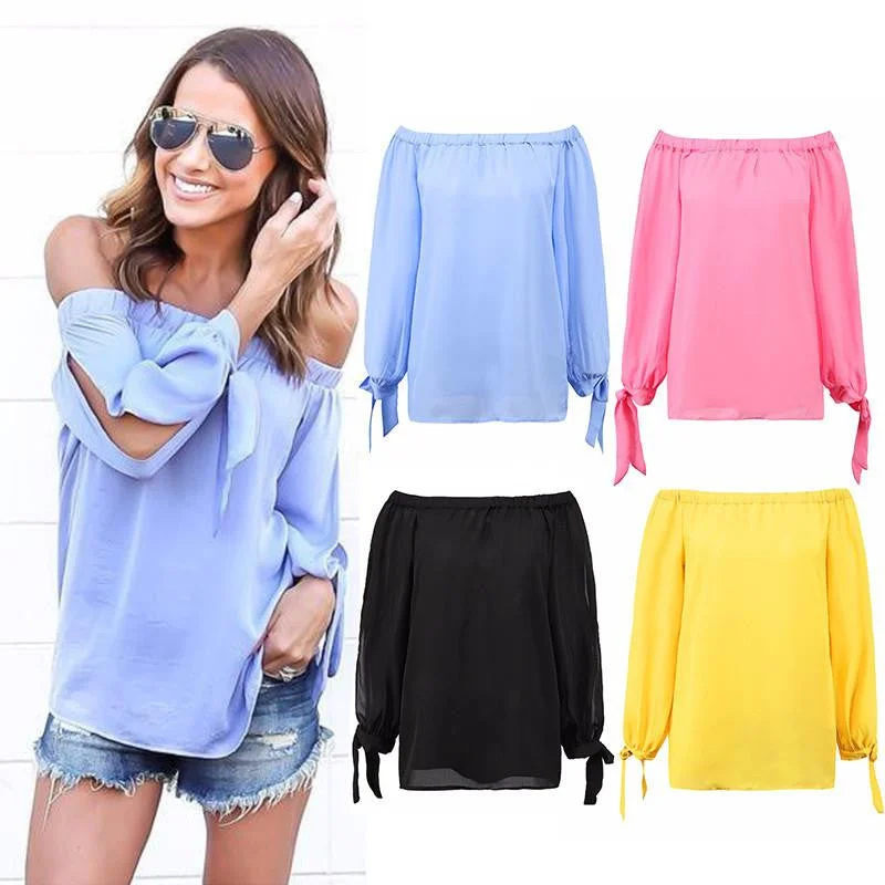 off shoulder chiffon blouse shirt Girls loose blouse Slash Neck Women tops long sleeve hollow-- Chenille Brocade Lace off shoulder chiffon blouse shirt Girls loose blouse Slash Neck Women tops long sleeve hollow-- Chenille Brocade Lace