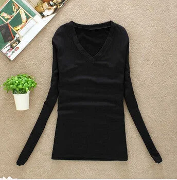 V neck black