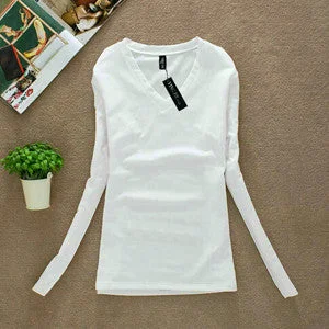 V neck  white