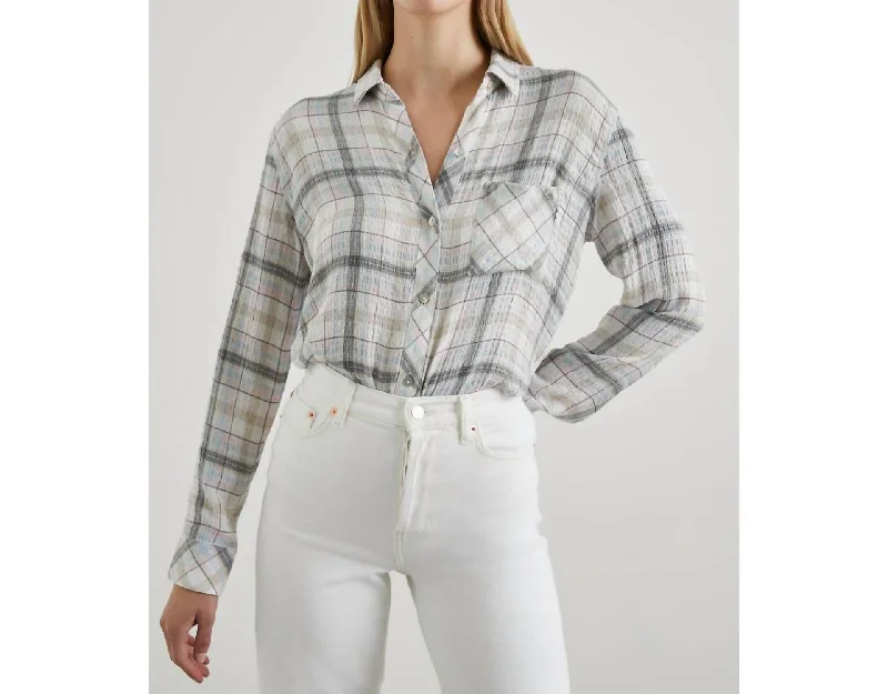 Brady Shirts In Sky Haze-- Oversized T-Shirt Spandex breathable