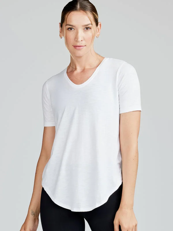Tasc Womens Longline T Shirt-- Plaid T-Shirt Polka Dot Checkered