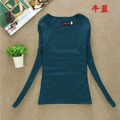 O neck jean blue
