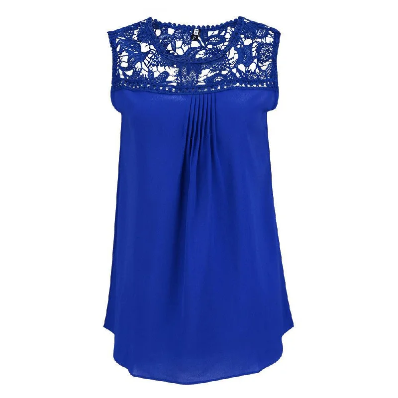 Women Blouse Women Tops Plus Size Casual Chiffon Blouse Lace Hollow Out Sleeveless O Neck Shirts Tops 4XL 5XL-- Cozy Warm Stylish Women Blouse Women Tops Plus Size Casual Chiffon Blouse Lace Hollow Out Sleeveless O Neck Shirts Tops 4XL 5XL-- Cozy Warm Stylish