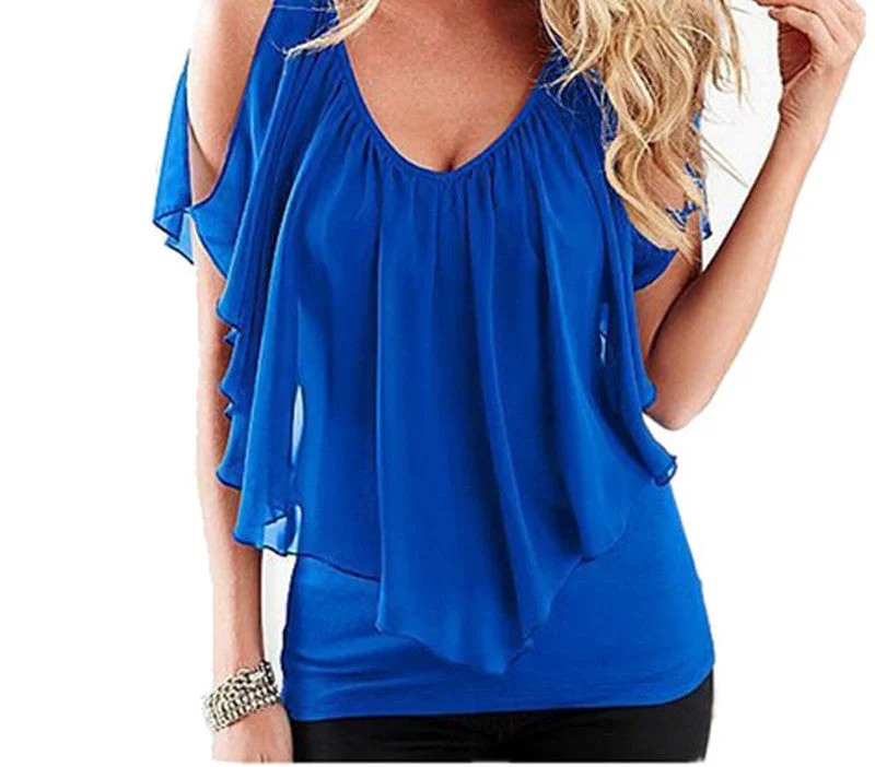 Style Women Irregular Blouses Off The Shoulder Shirts Women Tops-- Graphic Embroidered Appliqued Style Women Irregular Blouses Off The Shoulder Shirts Women Tops-- Graphic Embroidered Appliqued