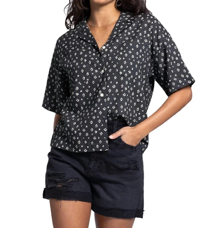 Ella Shirt In Granite Blossom-- Fashionable Trendy Casual