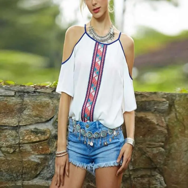 women sexy spaghetti print blouse shirt casual off shoulder boho crop shirt top fashion chiffon vintgae women clothing hot-- Hooded Caped Shawl Collar women sexy spaghetti print blouse shirt casual off shoulder boho crop shirt top fashion chiffon vintgae women clothing hot-- Hooded Caped Shawl Collar