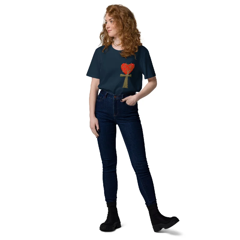 EyeAnkh HeartTree Women's organic cotton t-shirt-- Mesh Blend Leather Blend Suede Blend EyeAnkh HeartTree Women's organic cotton t-shirt-- Mesh Blend Leather Blend Suede Blend