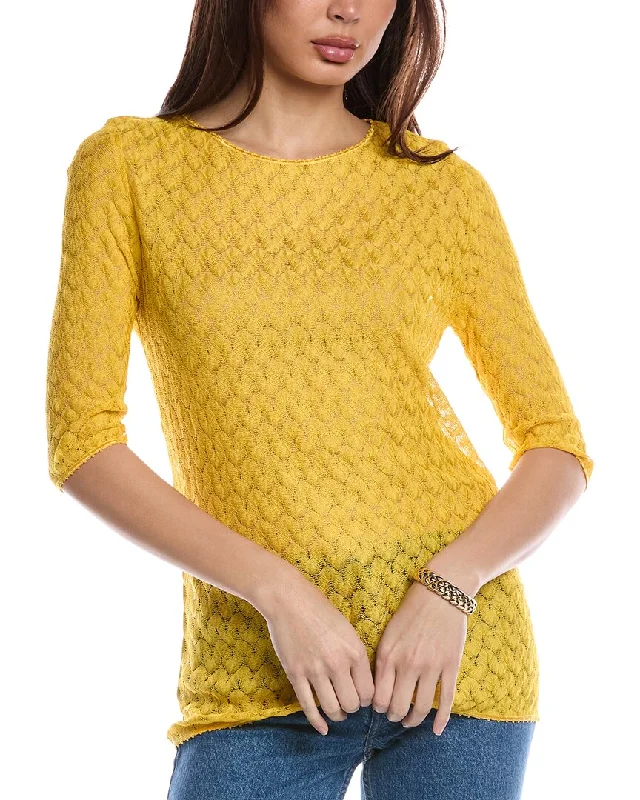 M Missoni Knit T-Shirt-- Nylon Fabric Polyester Fabric Spandex Fabric