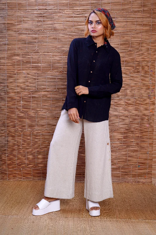 Tangaliya Dice Everywhere Shirt For Women-- Lace Blend Ribbed Blend Corduroy Blend
