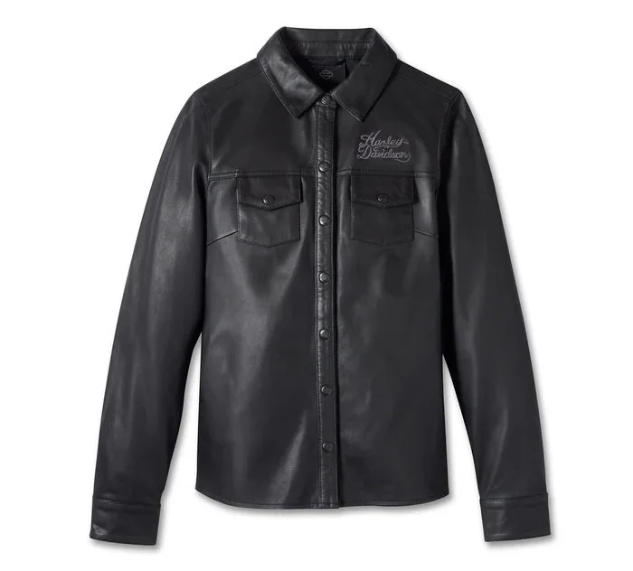 Women's Eagle Leather Shirt-- Chenille Fabric Brocade Fabric Lace Fabric