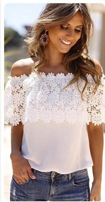 women tops sleeveless white lace social casual female blouse shirts-- Zippered Front Buttoned Front Snap Front women tops sleeveless white lace social casual female blouse shirts-- Zippered Front Buttoned Front Snap Front