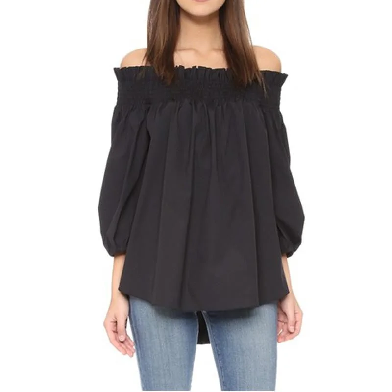 Off Shoulder Blouse Women Slash Neck 3/4 Sleeve Loose Shirts Casual Top Plus Size-- Real Fur Shearling Chenille Off Shoulder Blouse Women Slash Neck 3/4 Sleeve Loose Shirts Casual Top Plus Size-- Real Fur Shearling Chenille
