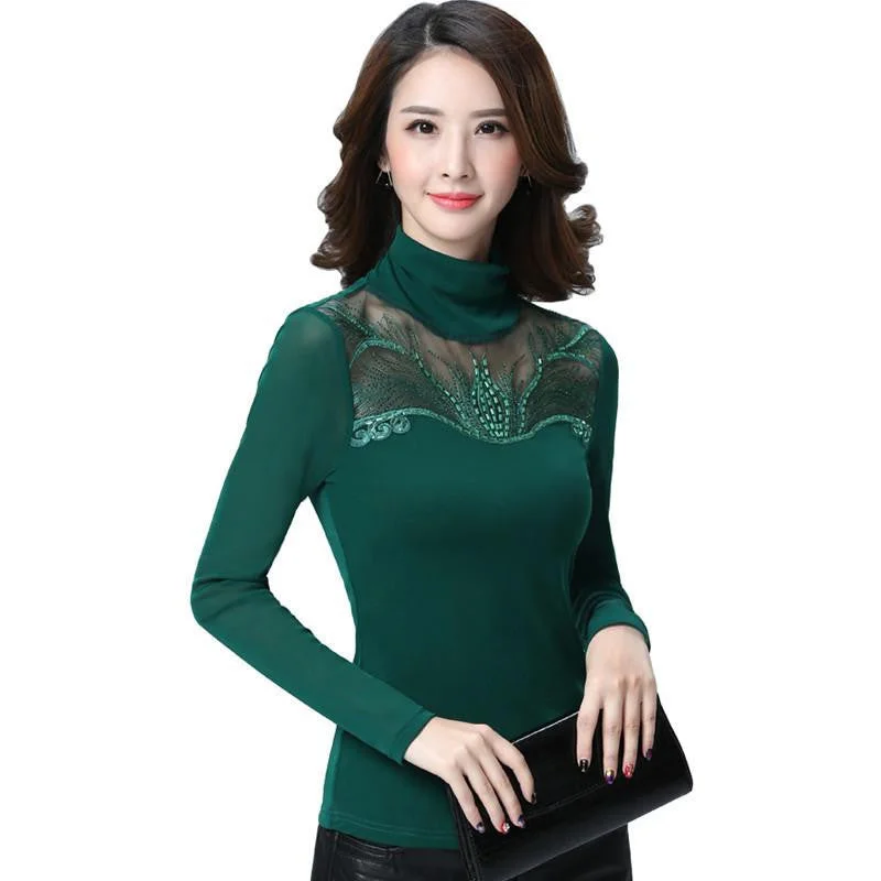 women lace tops Fashion Casual Long sleeved Women blouse shirt Turtleneck Diamonds lace shirt plus size-- Faux Fur Fabric Real Fur Fabric Shearling Fabric women lace tops Fashion Casual Long sleeved Women blouse shirt Turtleneck Diamonds lace shirt plus size-- Faux Fur Fabric Real Fur Fabric Shearling Fabric