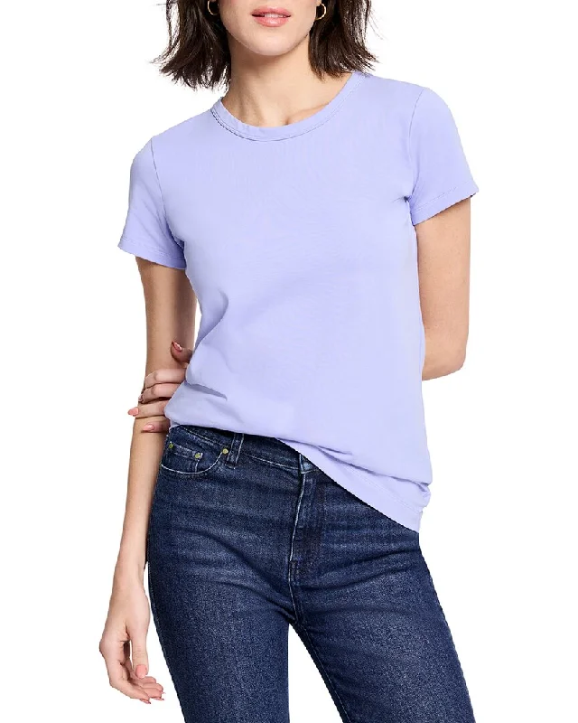 NIC & ZOE Perfect Knit Crew Neck T-Shirt-- Sequined Glittery Shiny