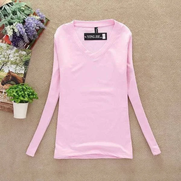 V neck  pink