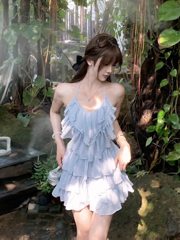 Yipinpay New Solid Sweet Y2k Mini Dress Beach Chiffon Sexy Sleeveless French Elegant Dress Casuasl One Piece Dress Korean Fashion Cozy Knitted Mini Dress Yipinpay New Solid Sweet Y2k Mini Dress Beach Chiffon Sexy Sleeveless French Elegant Dress Casuasl One Piece Dress Korean Fashion Cozy Knitted Mini Dress