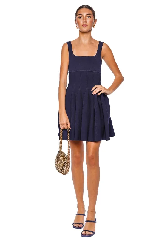 Elektra Midnight Knit Mini Dress Elegant Sequin Mini Dress