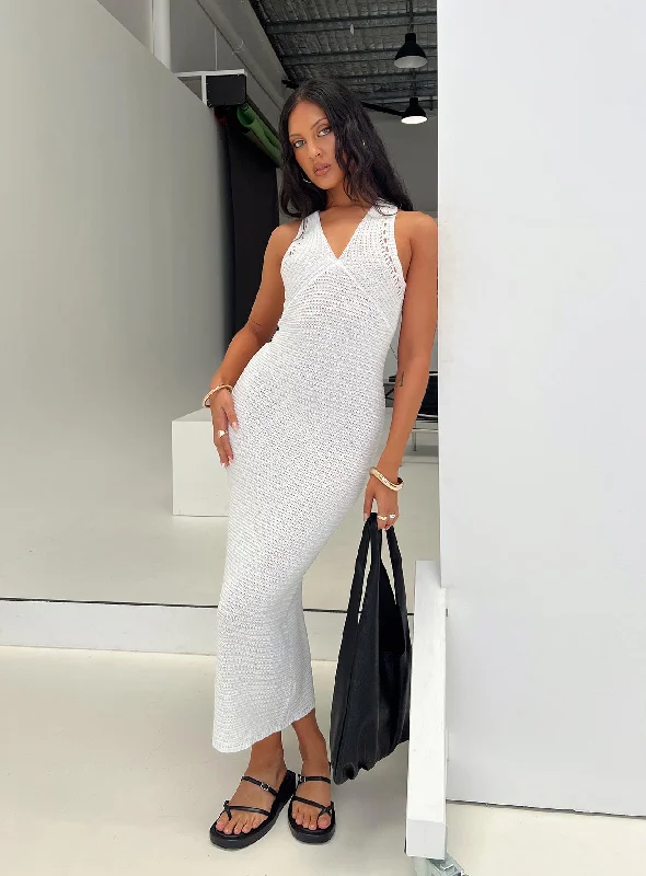 Nyman Maxi Dress White Tunics Luxurious premium