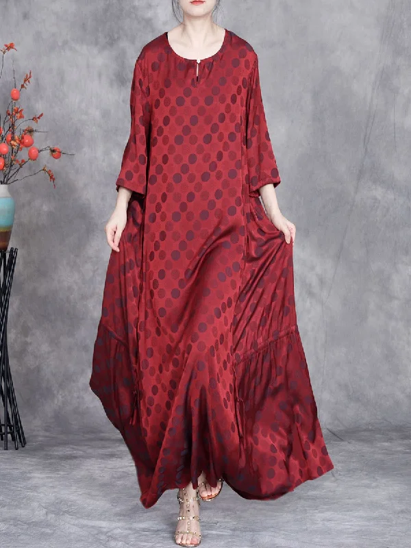 Women Summer Artsy Dot Irregular Strap Maxi Dress OP1030 Tunics Stylish elegant