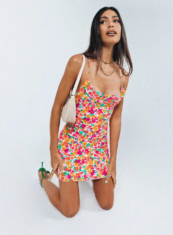 Celena Mini Dress Rainbow Floral Tunics Exclusive limited