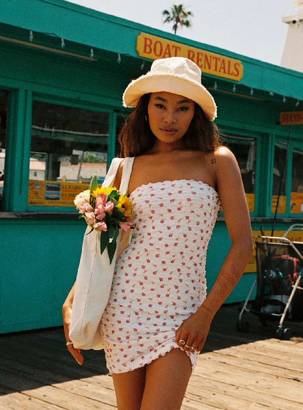 Stephie Mini Dress White Bodycon Club Sequined