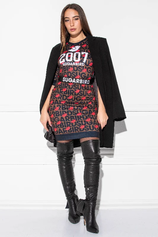 Ronani Sugarbird brown dress Turtleneck Warm Winter