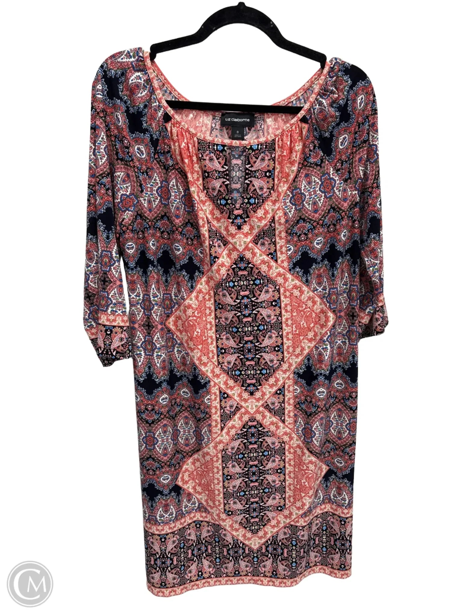 Dress Casual Midi By Liz Claiborne In Multi-colored, Size: M Tunics Designer luxury