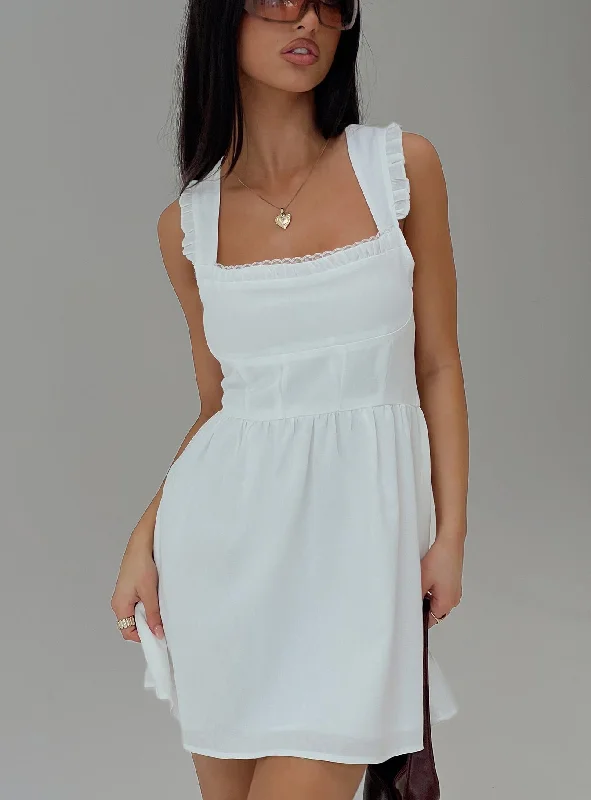Mochi Mini Dress White Tunics Luxurious high-end