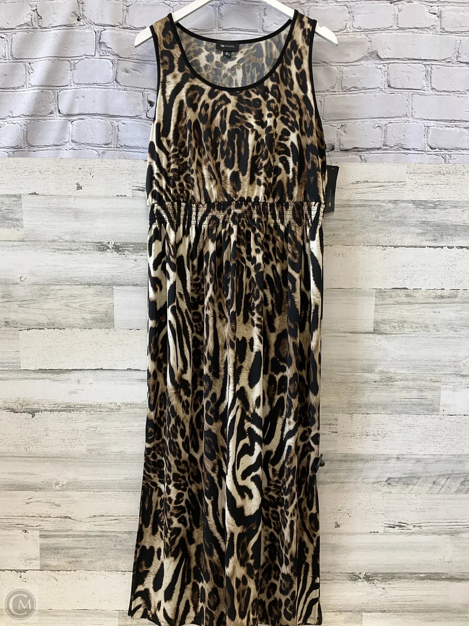 Dress Casual Maxi By Ab Studio In Animal Print, Size: Xl Tunics Trendy modern
