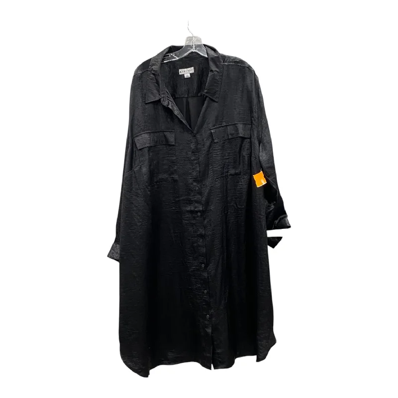 Dress Casual Midi By Ava & Viv In Black, Size:3 Tunics Running lightweight