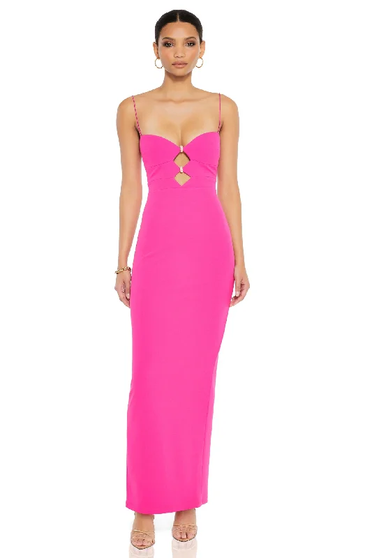 Nookie Muse Maxi Dress - Neon Pink Tunics Winter warm