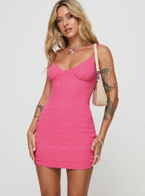 Irulan Mini Dress Pink Tunics Long Elegant