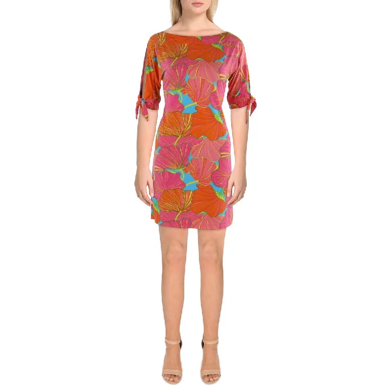 Womens Boatneck Short Mini Dress Tunics Handmade artisanal