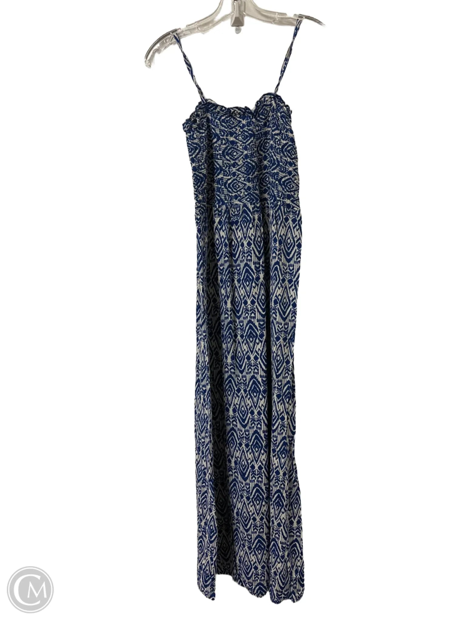 Dress Casual Maxi By Earthbound In Blue & White, Size: M Tunics Sophisticated sleek