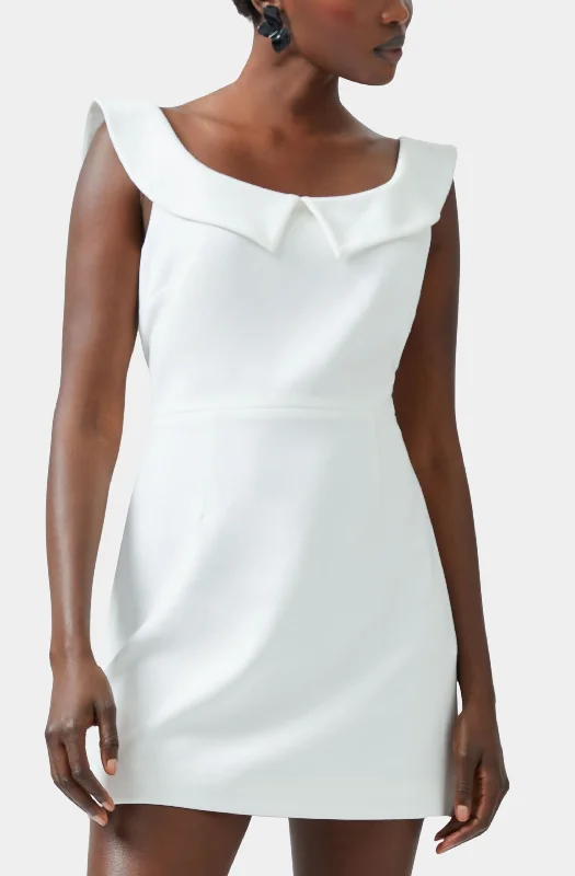 Whisper Collar Mini Dress Stylish Sweetheart Mini Dress