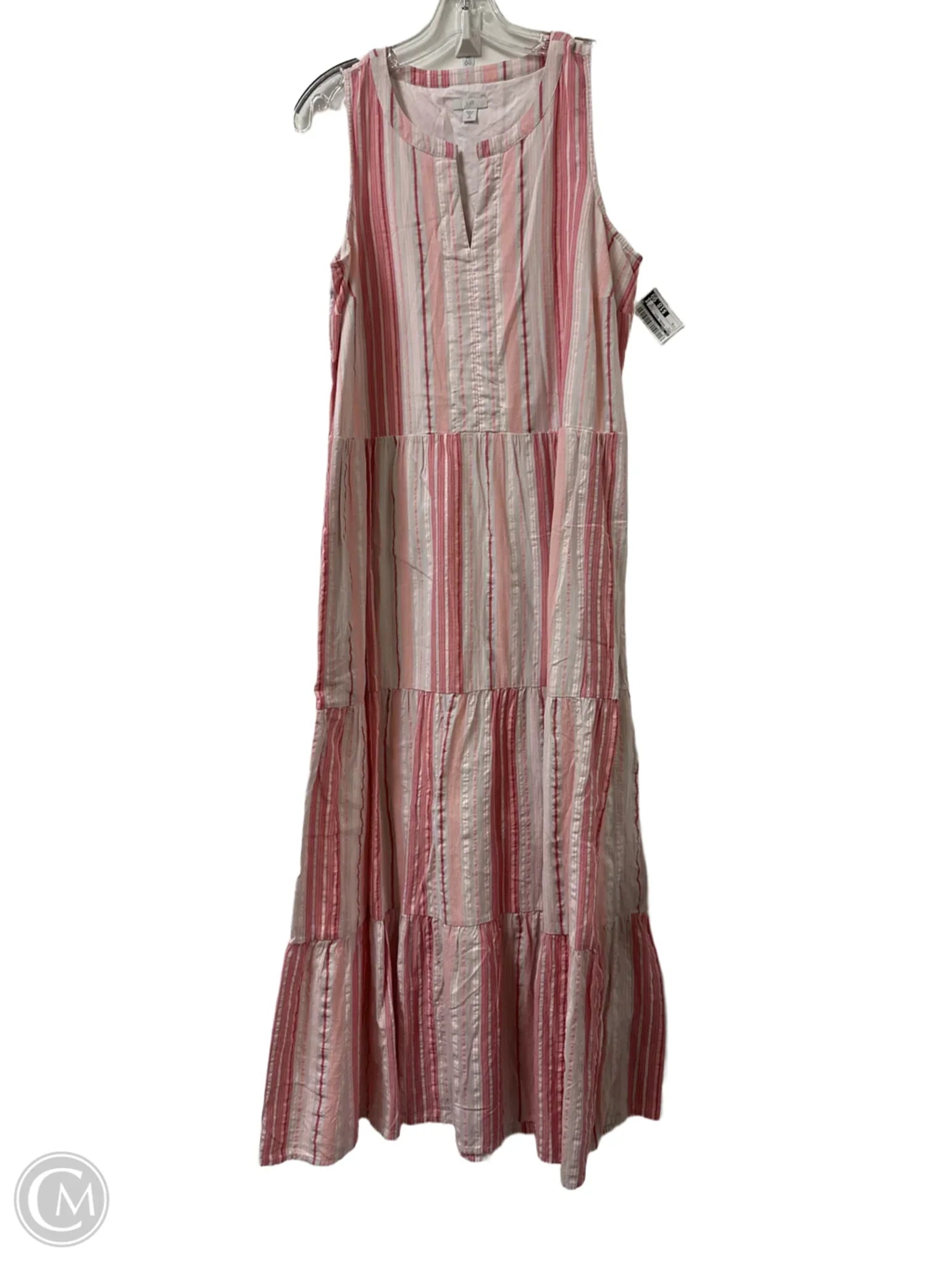 Dress Casual Maxi By J. Jill In Pink, Size: M Floral Print girly