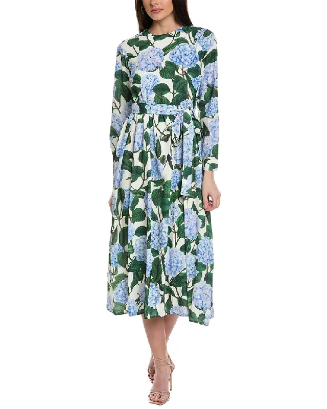 YAL New York Printed Midi Dress Tunics Gym athletic