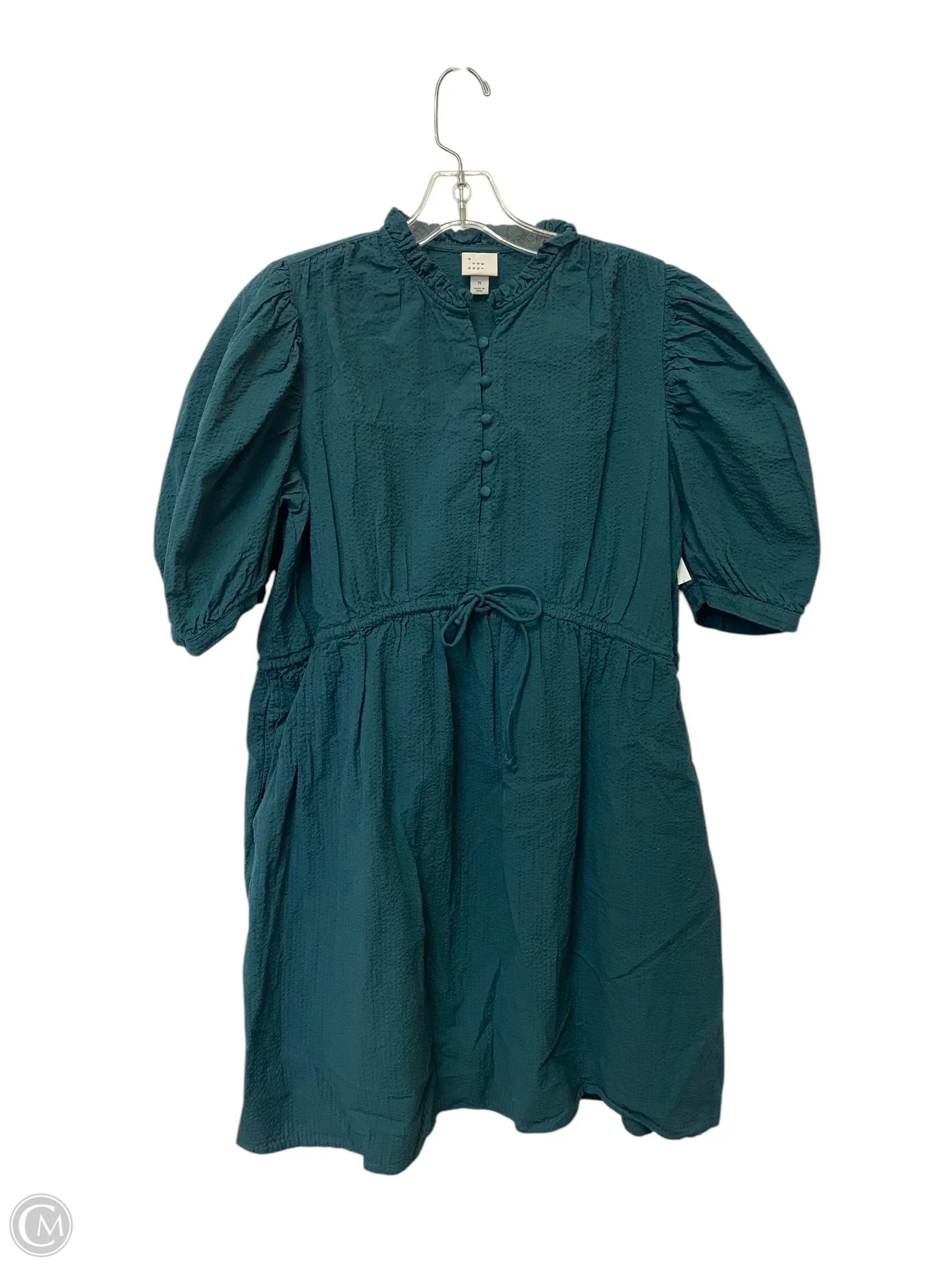Dress Casual Short By A New Day In Blue, Size: M Tunics Trendy modern