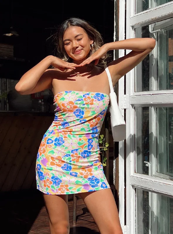 Paradise City Mini Dress Multi Floral Tunics Versatile functional