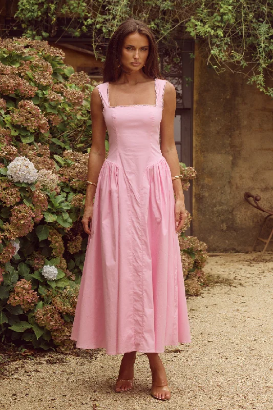 Lani Midi Dress - Pink Tunics Vintage classic
