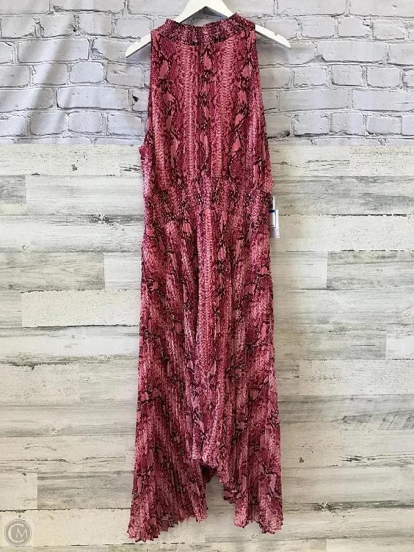 Dress Casual Maxi By 1.state In Pink & Red, Size: Xl Boat Neckline Classic