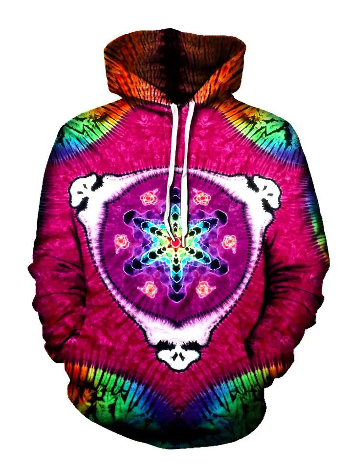 Heady Psychedelic Pullover Hoodie Hoodie with Rhinestones Sparkly Elegant