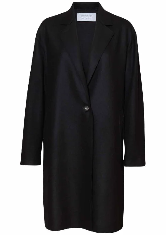 Oversized Coat Cashmere Blend Black Raincoat Turtleneck Coat Wrap Coat