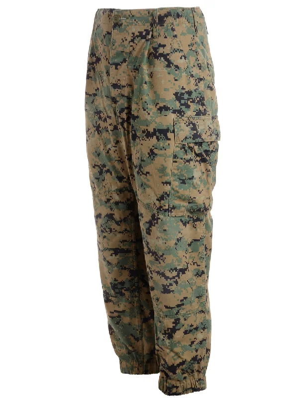 Reworked Kim Camo Trousers - W27 Trousers Trousers Formal