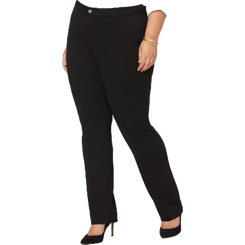 NYDJ Womens Solid  Trouser Pants Trousers Fleece Cozy