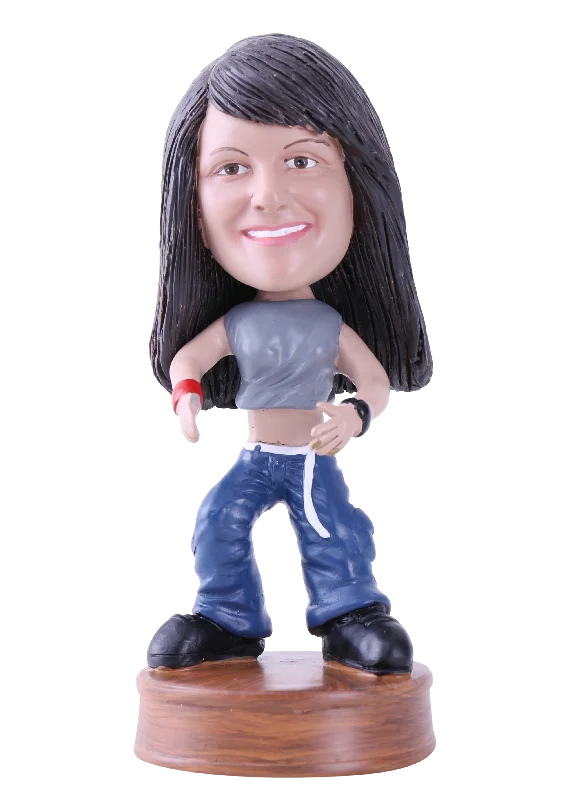 Hiphop Dancer in a Crop Top Welt Pockets Slit Pockets Flap Pockets