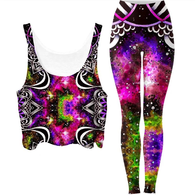 Oracle of Life 2.0 Crop Top and Leggings Combo Crop Top Seamless Stretchy